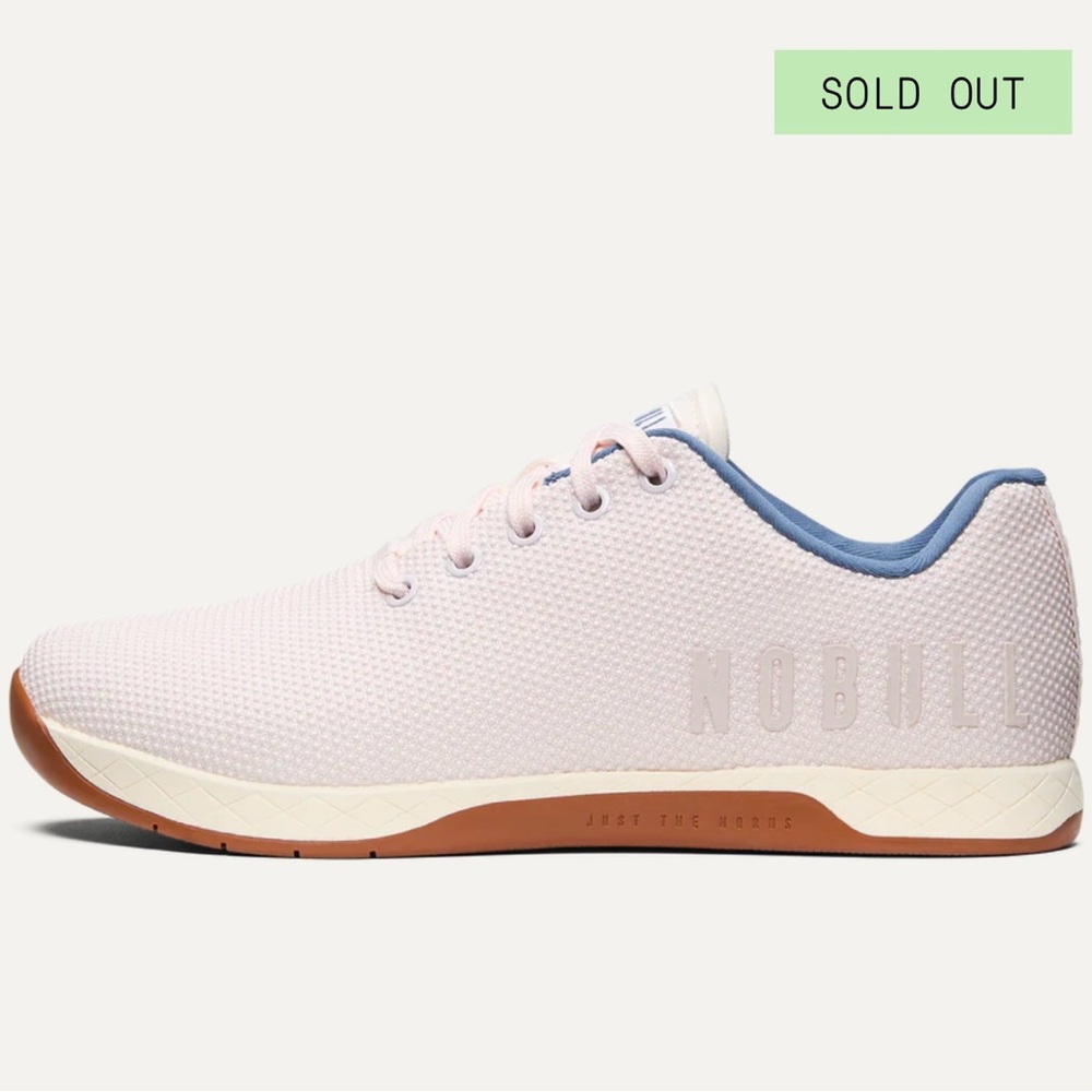 NOBULL Pink Mesh Trainer with Blue Liner and Gum Sole